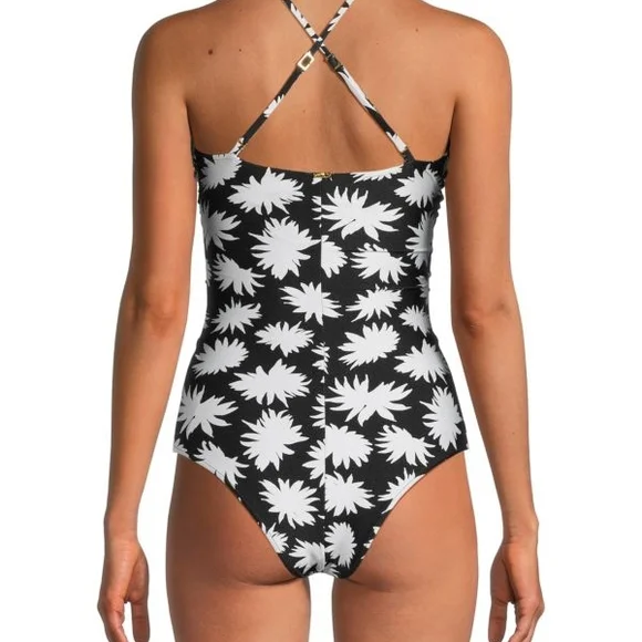 PatBO Black and White Floral One Piece Swimsuit - Picture 3 of 3